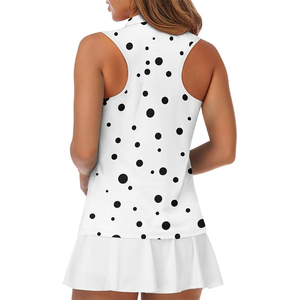 Camiseta de Golf Casual sin Mangas para Mujer con Media Cremallera, Cuello Camisero, Tejido Jersey, Secado Rápido y Transpirable, Color Personalizable - Product Image 5