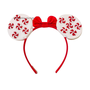 Bordado a mano personalizado Navidad temática accesorios para el cabello India moda con cuentas orejas diadema Grinch diseño accesorio - Product Image 2