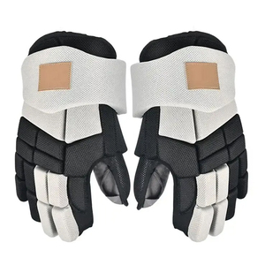 Gants de hockey sur glace en cuir PU jaune personnalisables, bâton composite offrant une protection des mains, logo personnalisé, options de taille pour les joueurs - Product Image 3