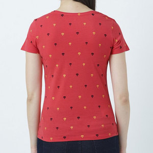 เสื้อยืดคอกลมแขนสั้นผ้าคอตตอนสำหรับผู้หญิงเสื้อยืดสตรีทแวร์แบบเรียบง่ายออกแบบใหม่ - Product Image 4