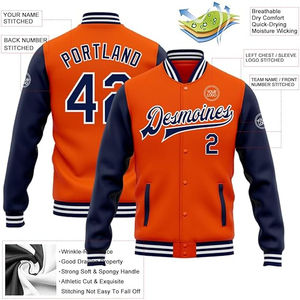 Chaqueta Varsity de béisbol para hombre, abrigo de letras de mezcla de lana a la moda, ropa de abrigo de invierno con estilo informal, ropa de calle universitaria a la moda - Product Image 2