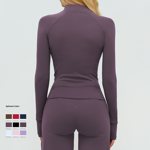 Chaquetas Personalizadas con Logotipo para Mujer, Ajuste Entallado, Top Deportivo para Entrenamiento, Chaqueta de Manga Larga con Cremallera Completa, Ropa Deportiva para Yoga - Product Image 3