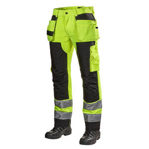 Pantalones de trabajo con múltiples bolsillos impresos y logotipo personalizado al por mayor, pantalones de trabajo de alta visibilidad reflectantes para hombre, pantalones de trabajo de seguridad - Product Image 1
