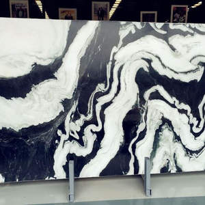 Dalle de marbre blanc design moderne style panda intérieur élégant pour villa mur intérieur sol imperméable caractéristique pour hôtel hôpital - Product Image 5