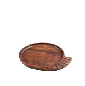Vente en gros d'assiettes à feuilles en bois Décor Vintage Leaf Acacia Assiettes à dîner pour aliments Offre Spéciale de feuilles en bois - Product Image 4