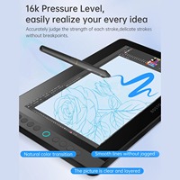 BOSTO BT-13HDK Portable graphique dessin tablette 13.3 pouces H-IPS écran LED affichage Art numérique dessin Pad 16K niveau de pression