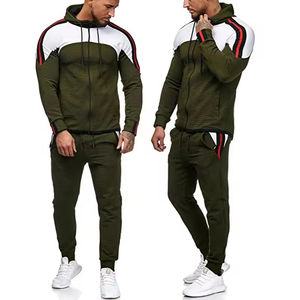 Conjunto Deportivo OEM para Hombre, de Manga Larga, con Paneles Modernos, Sudadera con Cremallera, Pantalones Jogger, Traje Deportivo para Gimnasio, Correr y Uso Casual - Product Image 3