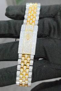 Montres pour hommes de luxe en gros d'usine, automatiques, mécaniques, carrées, serties de diamants VVS, cadran en verre moissanite, acier inoxydable - Product Image 3