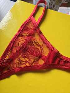 Tanga de Encaje de Spandex Tejido Romántico de Lujo para Mujer, Antibacterial, Transpirable, de Talle Bajo - Product Image 3