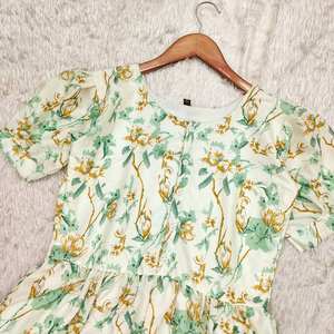 Designer Cotton Printed Georgette Women's One-Piece Dress Fancy-Sleeved Silk Indian Style Salwar for Wedding Parties for Adults - Product Image 4