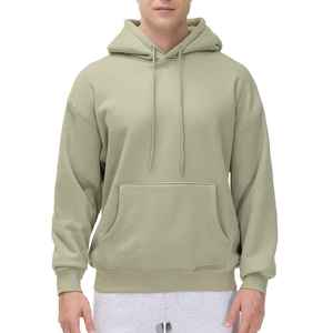 2025 gros qualité supérieure hommes à capuche automne hiver décontracté sweat à capuche ample hommes pull goutte épaule couleur unie sweats à capuche - Product Image 4