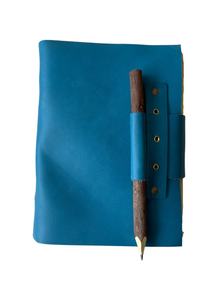 Diario de cuero hecho a mano, lápiz de escritura encuadernado suave, cuaderno de hechizo azul, el mejor regalo para diario de viaje, planificador de escritura Vintage - Product Image 2