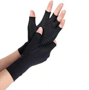 Gants de compression de conduite à écran tactile noir long pour femmes en gros Gants de conduite sans doigts