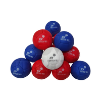 Juego de Bolas de Boccia BC3 Player para Industrias, Modelo B-1032, Bolsa de Transporte de Cuero Sintético Resistente, Bolas Rojas/Azules/Blancas de 270 mm