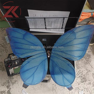 ZKAI Papillon bionique lumineux LED fantastique, violet, télécommandé, papillon volant pour décoration d'événements et de mariages - Product Image 4