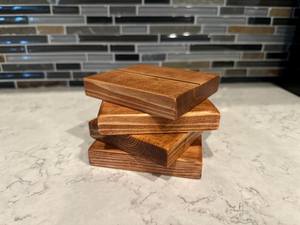 Sous-verres en bois de noyer d'érable de qualité supérieure Tapis et tampons de cadeau de vacances pour café, bière et noix - Product Image 3