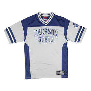 Camiseta de fútbol de la Universidad Estatal de Jackson, uniforme de equipo personalizado, ropa deportiva transpirable bordada de estilo universitario, fabricante OEM - Product Image 4