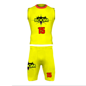 Conjuntos de uniformes impresos deportivos de equipo de ropa de fútbol americano transpirable 7V7 para hombre personalizados al por mayor - Product Image 4