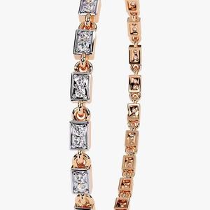 10K/14K สร้อยข้อมือเพชรโมอิสสีโรสโกลด์เครื่องประดับสำหรับโอกาสพิเศษสร้อยข้อมือเทนนิส940 - Product Image 4