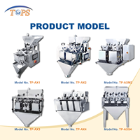 Peseuse multi-têtes entièrement automatique de précision pour sachets de poudres alimentaires et chimiques, machine d'emballage sous film et feuille avec moteur