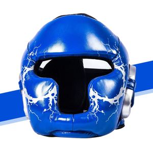 SI-HG-02ปิดเครื่องสวมศีรษะแบบสปอร์ตสองด้านหมวกมวยหนังดูดซับแรงกระแทกปรับแต่งโลโก้ขนาดได้ - Product Image 4