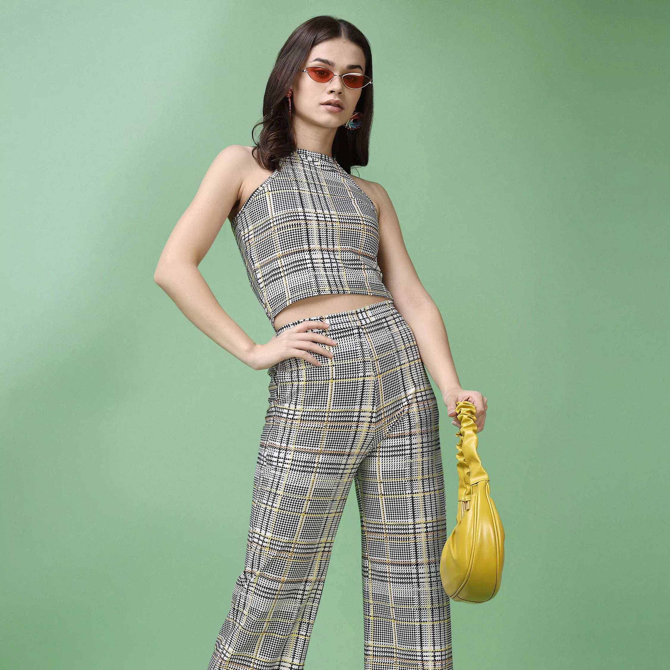 Wide Leg Pants Tight Crop Top Outfits Tops With Palazzo Pants