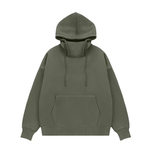 Sweat à capuche zippé intégral personnalisé avec logo, 500 GSM, coton lourd, double couche, respirant, séchage rapide, uni, teint, avec poche, pour homme - Product Image 2
