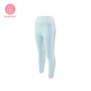 Mukasa cómodo patrón sólido Yoga Leggings Pantalones deportivos elásticos para ejercicio y Fitness - Product Image 6