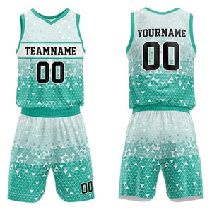 Ensemble d'uniformes de basketball unisexes personnalisés OEM de haute qualité, grandes tailles, 100 % polyester respirant, séchage rapide, sublimé, sans manches, col en V - Product Image 3