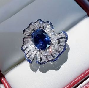 Anillo de Compromiso de Diamante Moissanita Cultivado en Laboratorio, Diseño Elegante y Moderno, Chapado en Plata, Certificado IGI, Corte Brillante, para Boda - Product Image 2