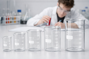 Borosilicate <b>Glass</b> Graduated <b>Beaker</b> 50ml to 1000ml Heat Resistant Chemical Laboratory Measuring <b>Beaker</b> with Clear Printed Scale - Product Image 2