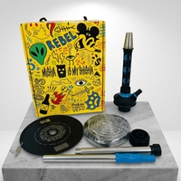 Chichas Mishisha avec bouteilles en verre (bouteilles non incluses), style chicha, coffret cadeau, ensemble de chicha pour fumer, narguilé