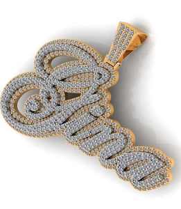 จี้และชาร์มเงินแท้ชุบทองคำขาว 925 ประดับเพชรโมอิสซาไนต์เต็มตัว สไตล์ฮิปฮอป ของขวัญวันเกิดที่สมบูรณ์แบบ - Product Image 2