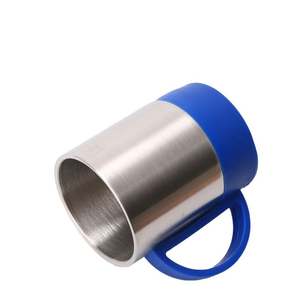 Tasse à café professionnelle en acier inoxydable double paroi anti-brûlure avec base et poignée en plastique, vente en gros d'usine, personnalisable - Product Image 2