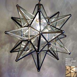 Celling Star Lampe Fer Noir Couleur pour La Maison Hôtel Salon Chambre À Coucher Moderne Verre Éclairage Intérieur Suspendu Forme D'étoile led Lampes - Product Image 2
