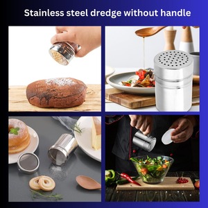 Dragado de sal y pimienta de acero inoxidable de calidad superior con logotipo personalizado, coctelera de especias versátil con tapa de almacenamiento - Product Image 2