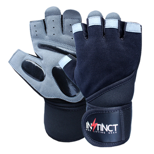 ถุงมือยกน้ำหนักแบบขายส่ง พร้อมที่รัดข้อมือ ปิดด้วยแถบตีนตุ๊กแก ครึ่งนิ้ว ไนลอน กันน้ำ สำหรับออกกำลังกาย 男女兼用 - Product Image 1