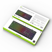 Clavier de jeu optique filaire KB-810, touches mécaniques, éclairage couleur, interface de type C, 3 touches pour ordinateurs de bureau, ordinateurs portables, Mac