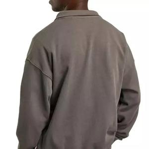 Sudadera de algodón de alta calidad con media cremallera, sudadera lisa en blanco de gran tamaño Unisex para hombre, jersey de talla grande para hombre, sudadera con media cremallera - Product Image 3