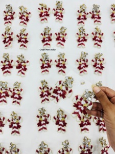 Pendientes de Perlas Rojas Navideños con Diseño de Frutas Bohemias Personalizables - Joyería de Moda para Fiestas Navideñas - Product Image 2