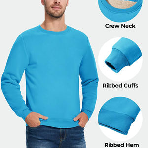 Personnalisé nouveau Style sweats à capuche hiver 2025 mode plaine hommes blanc col rond sweats avec poches kangourou unisexe sweats - Product Image 5