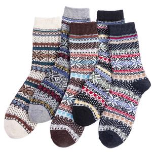 Vintage Winter Warmer <b>Men</b> Striped Wool Blends <b>Socks</b> Cuddly Winter Thick <b>House</b> <b>Socks</b> For Daily Wear - Product Image 2