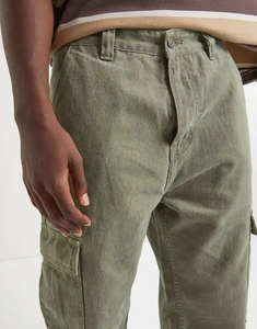 Pantalones Cargo de ajuste relajado para hombre, tela de algodón con bolsillos utilitarios, estilo cómodo, perfecto para senderismo y ropa de trabajo - Product Image 3