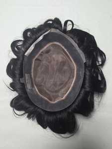 Korian Mono Indian Hair <b>Wig</b> Toupee for <b>Men</b> Natural Wave Loose Deep Wave Deep Wave Prothesis Taz Hair BD - Product Image 4