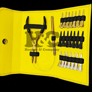 Gold Hair Extension <b>Tools</b> <b>Kit</b> Plier Yellow Pouch <b>Mini</b> Black Hair <b>Tool</b> <b>Kit</b> Stainless Steel Tape Clip Loop logo offer Hair Clip - Product Image 3