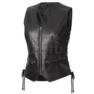 Gilet en cuir pour homme décontracté d'hiver sur mesure - Couleur unie Respirant Sans manches Style streetwear Vente en gros disponible - Product Image 5