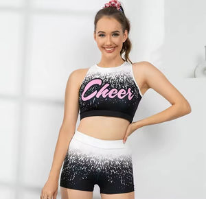 ชุดเชียร์ลีดเดอร์ผ้านุ่มพิมพ์ลายสำหรับผู้ใหญ่ชุดโทนสีของทีมของคุณวัสดุโพลีเอสเตอร์สแปนเด็กซ์ตามสั่ง - Product Image 5