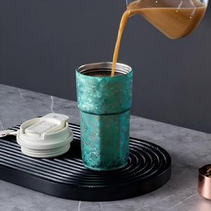 <span class=keywords><strong>Mug</strong></span> de voyage <span class=keywords><strong>isotherme</strong></span> en titane avec couvercle, tasse à double paroi réutilisable et anti-fuite - Product Image 5