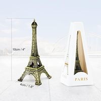 Vase de table en métal artisanal WB INC, design moderne en aluminium de haute qualité, finition antique, sculpture de la Tour Eiffel de Paris