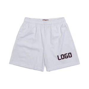 Pantalones cortos deportivos de poliéster con logotipo personalizado al por mayor pantalones cortos deportivos informales antiarrugas para correr con patrón sólido envío DDP - Product Image 4